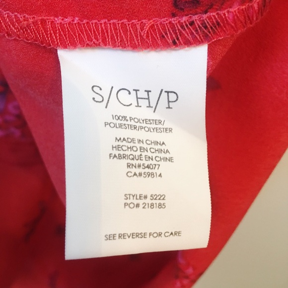 CAbi Red Floral Spring Top - Picture 5 of 5